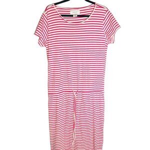 Work shop republic dress stripped long pink  short sleeve size extra large READ